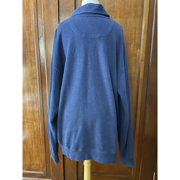 Men’s Orvis Sweater XL Blue Pockets Long Sleeve - Shawl Collar - Picture 2 of 4